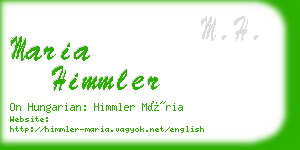 maria himmler business card